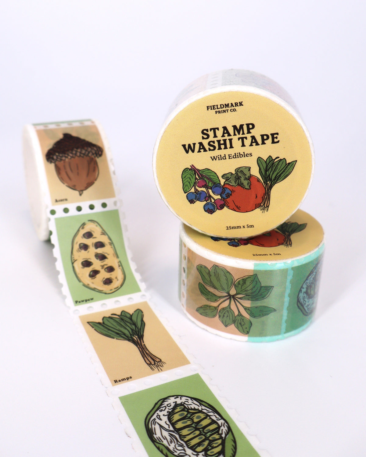 Wild Edibles Stamp Washi Tape Roll