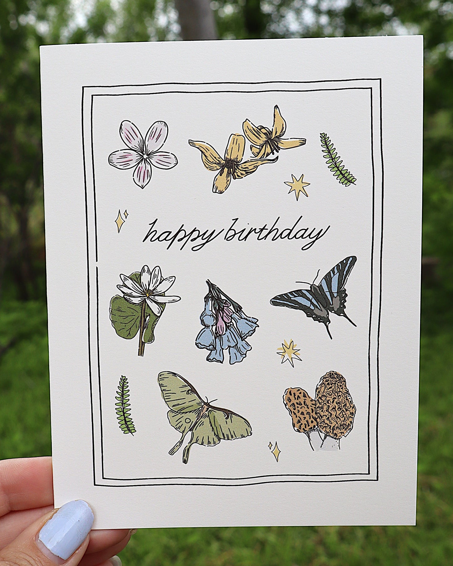 Happy Birthday Greeting Card - Spring