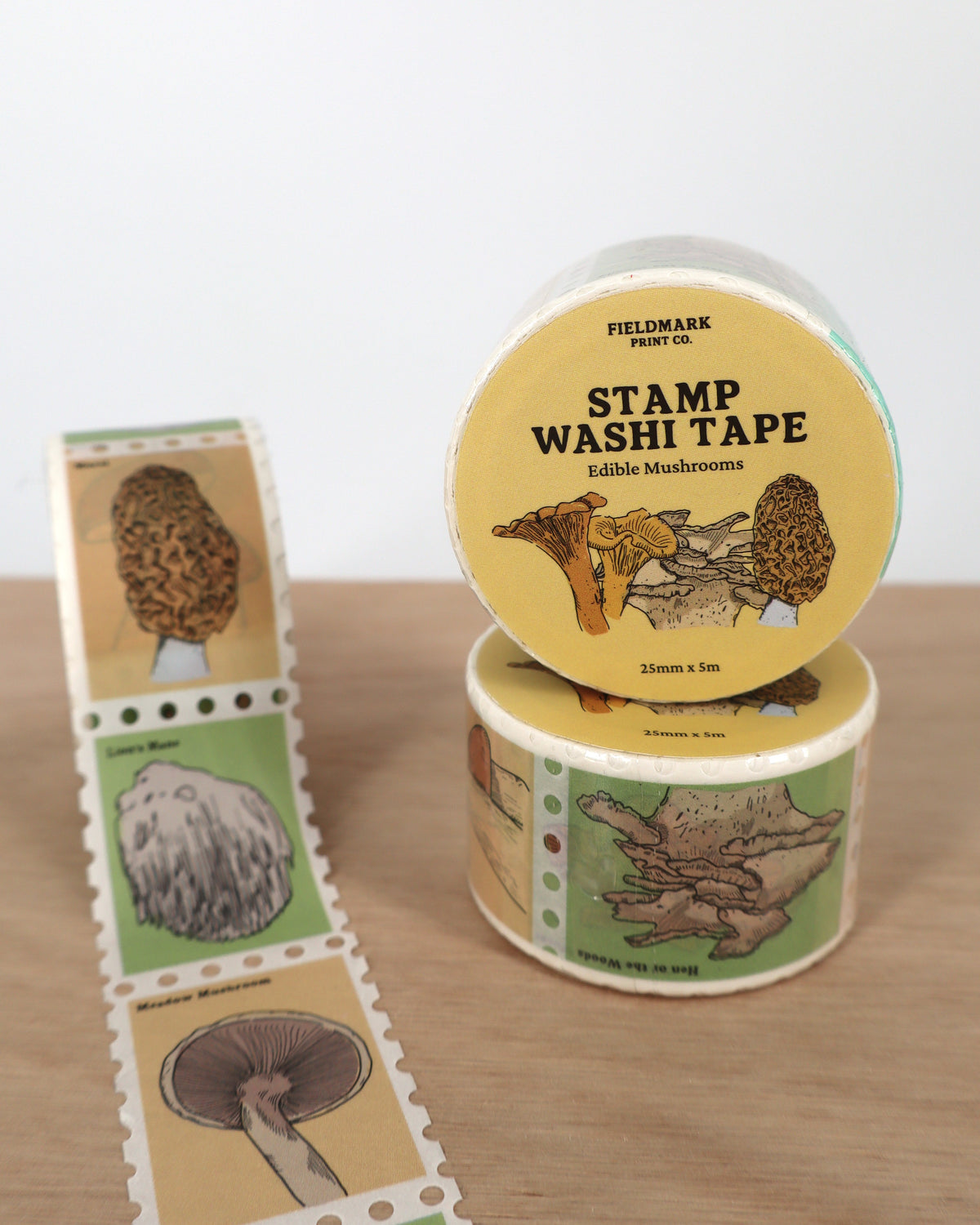 Edible Mushroom Stamp Washi Tape Roll