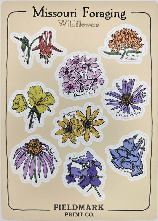 Missouri Foraging - Wildflowers Sticker Sheet