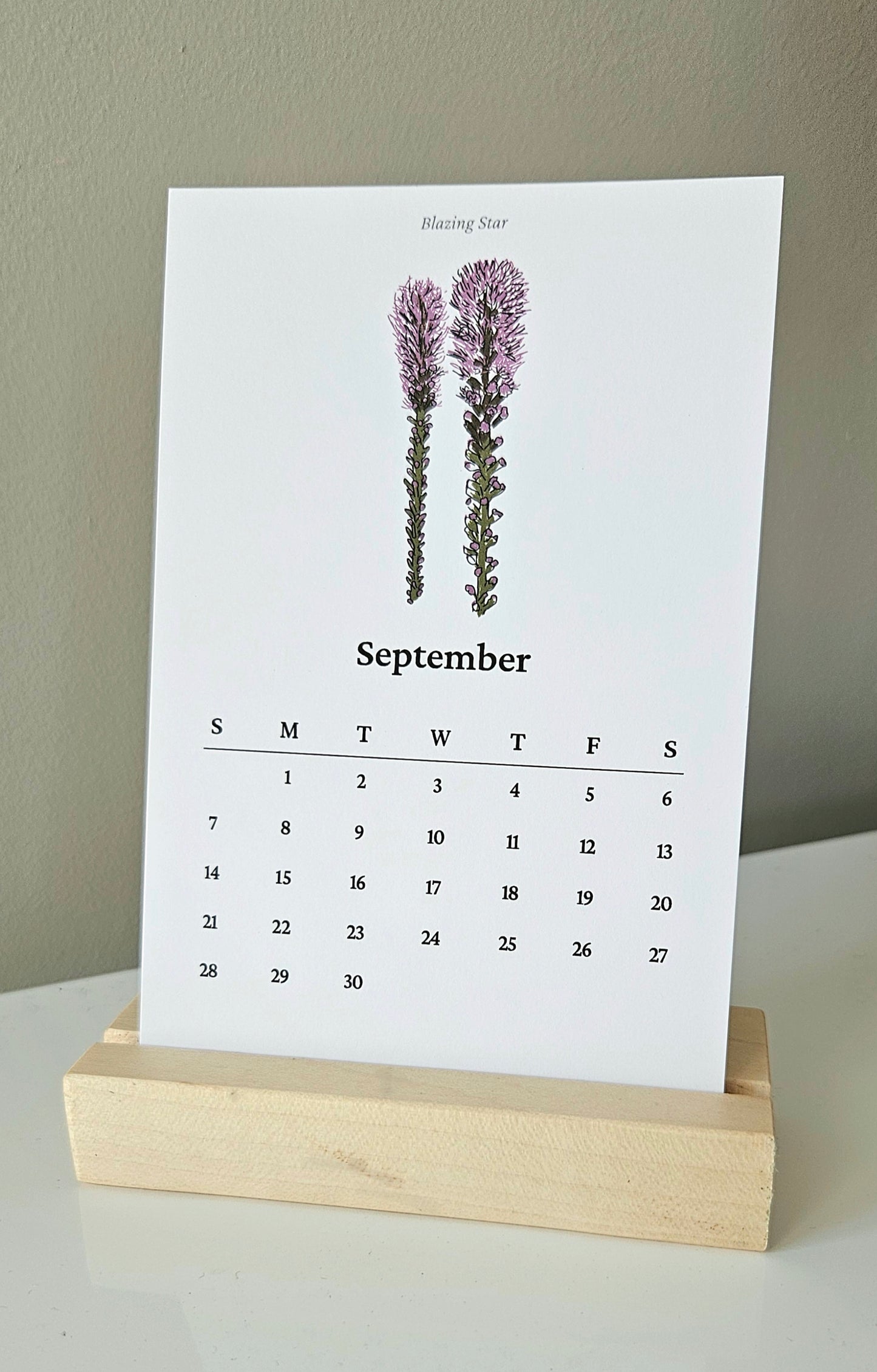2025 Missouri Native Flowers Monthly Desktop Calendar