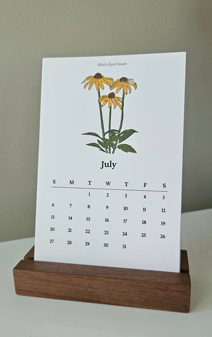2025 Missouri Native Flowers Monthly Desktop Calendar